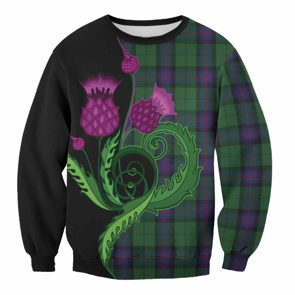 Armstrong Tartan Sweatshirt Traditional Scottish Thistle