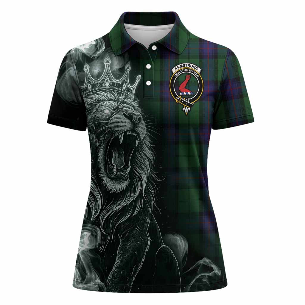 Armstrong Tartan Women Polo Shirt Roaring Lion Heritage