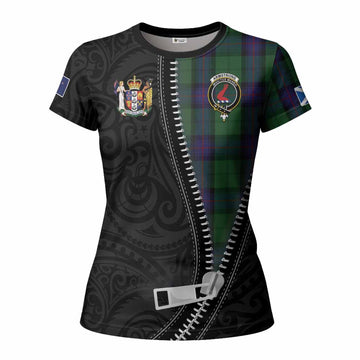 Armstrong Tartan Women T shirt New Zealand Pattern Unique Zipper Stylized