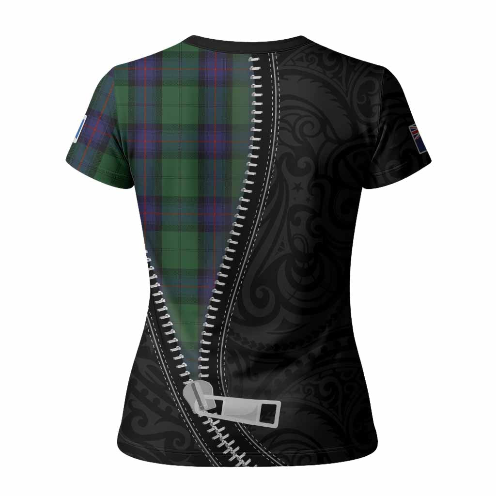 Armstrong Tartan Women T shirt New Zealand Pattern Unique Zipper Stylized