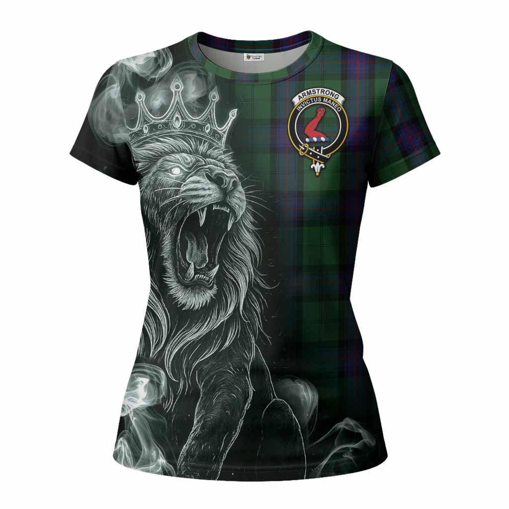 Armstrong Tartan Women T shirt Roaring Lion Heritage
