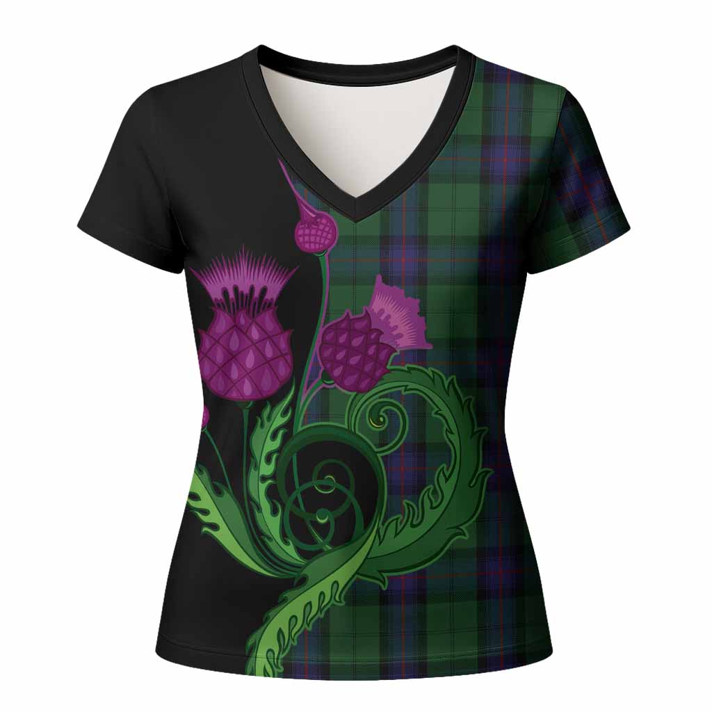 Armstrong Tartan Women T shirt Traditional Scottish Thistle