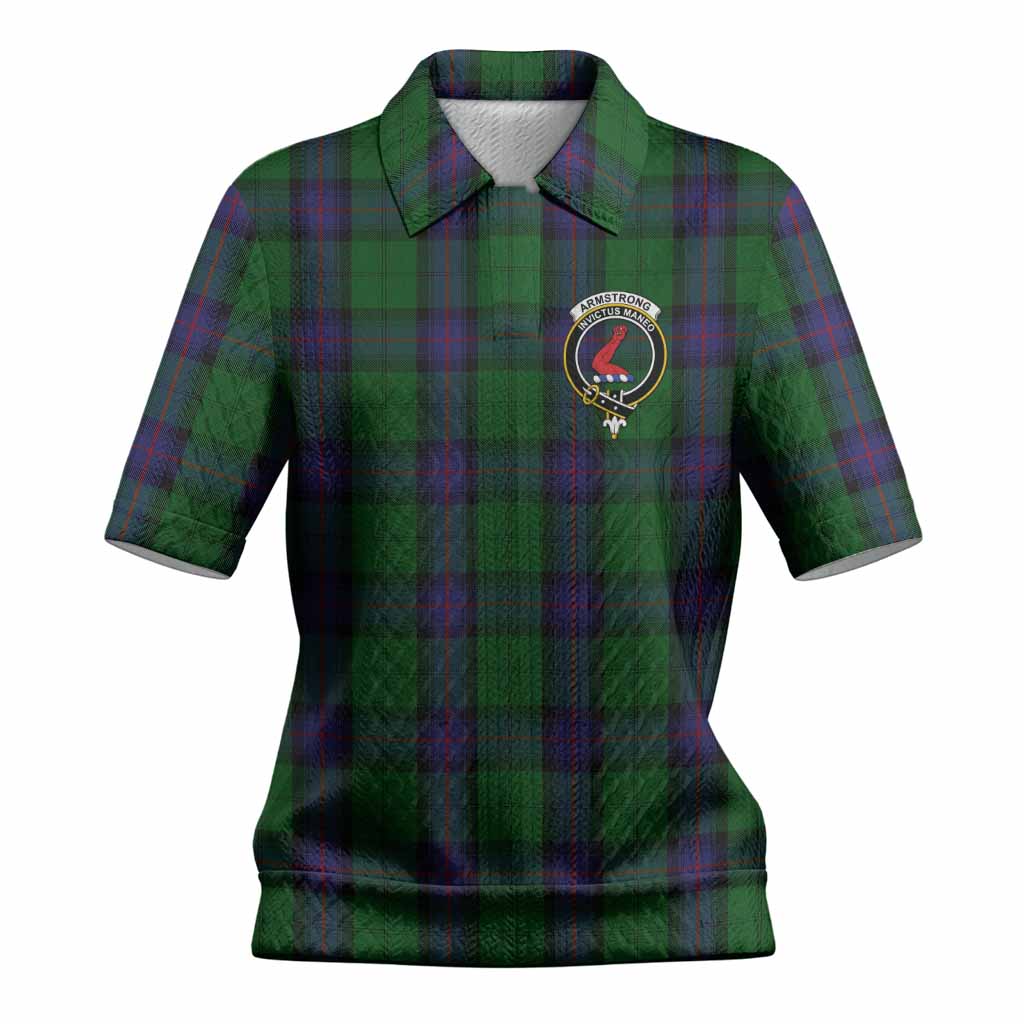 Armstrong Tartan Women’s Polo Sweater Top with Family Crest