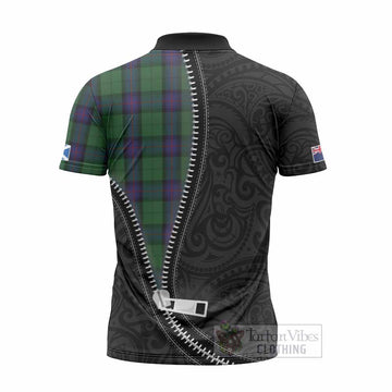 Armstrong Tartan Zipper Polo Shirt New Zealand Pattern Unique Zipper Stylized
