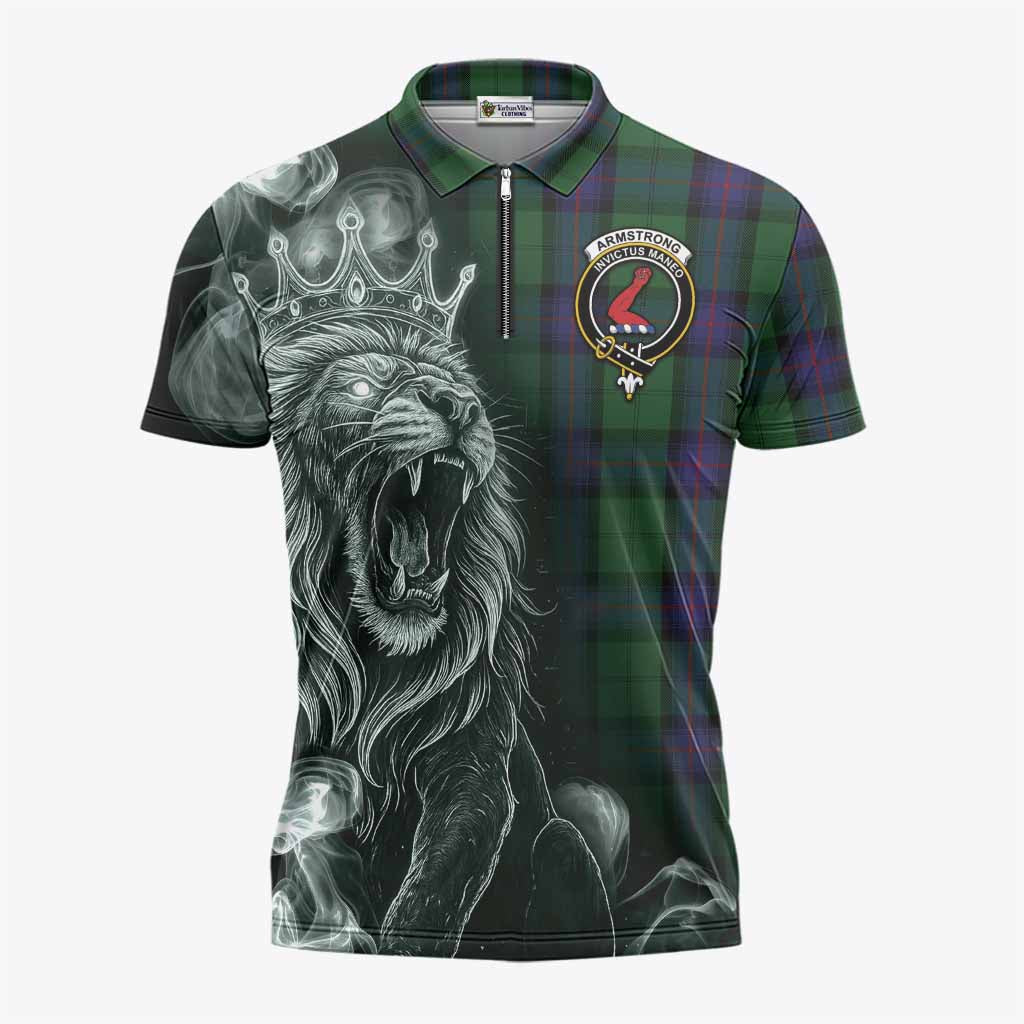 Armstrong Tartan Zipper Polo Shirt Roaring Lion Heritage