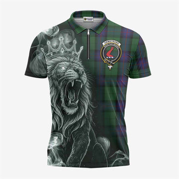 Armstrong Tartan Zipper Polo Shirt Roaring Lion Heritage