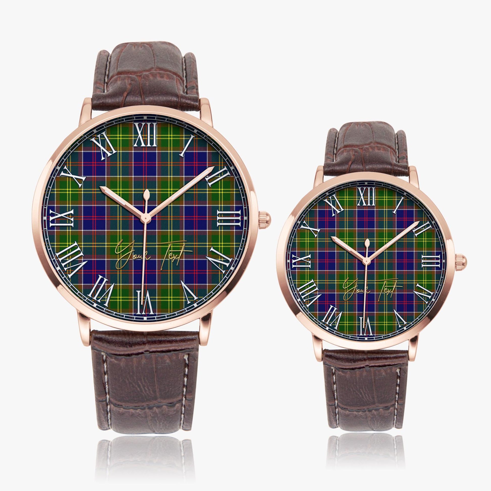 Arnott Tartan Personalized Your Text Leather Trap Quartz Watch - Tartan Vibes Clothing