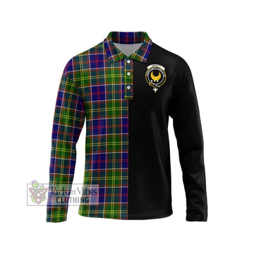 Arnott Tartan Long Sleeve Polo Shirt with Family Crest and Half Of Me Style Unisex - Tartan Vibes Clothing