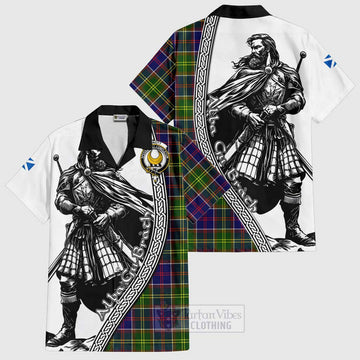 Arnott Tartan Clan Crest Hawaiian Shirt with Highlander Warrior Celtic Style Kid - Tartan Vibes Clothing