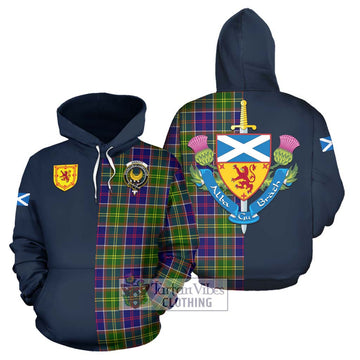 Arnott Tartan Hoodie Alba with Scottish Lion Royal Arm Half Style Zip Hoodie - Tartan Vibes Clothing