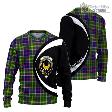 Arnott Tartan Ugly Sweater with Family Crest Circle Style Unisex - Tartan Vibes Clothing