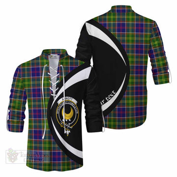 Arnott Tartan Ghillie Kilt Shirt with Family Crest Circle Style Men - Tartan Vibes Clothing