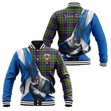 Arnott Tartan Baseball Jacket with Family Crest Scotland Patriotic Style Unisex - Tartan Vibes Clothing