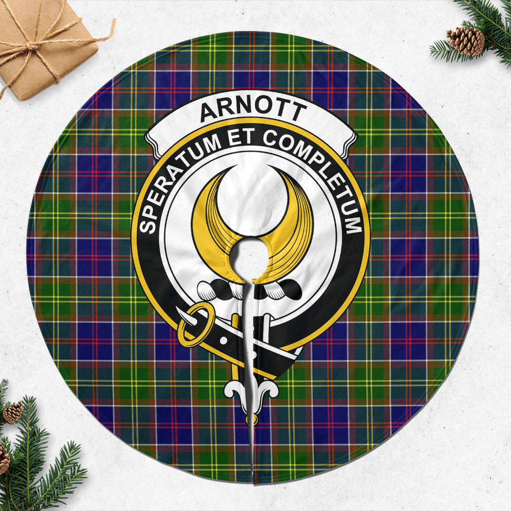 Arnott Tartan Christmas Tree Skirt with Family Crest 47*47 inch - Tartan Vibes Clothing
