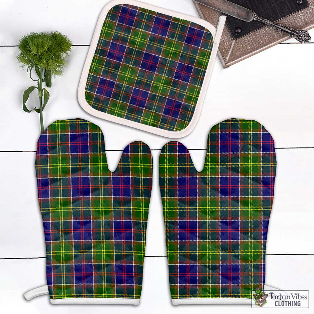 Arnott Tartan Combo Oven Mitt & Pot-Holder Combo 2 Oven Mitt & 1 Pot-Holder Black - Tartan Vibes Clothing