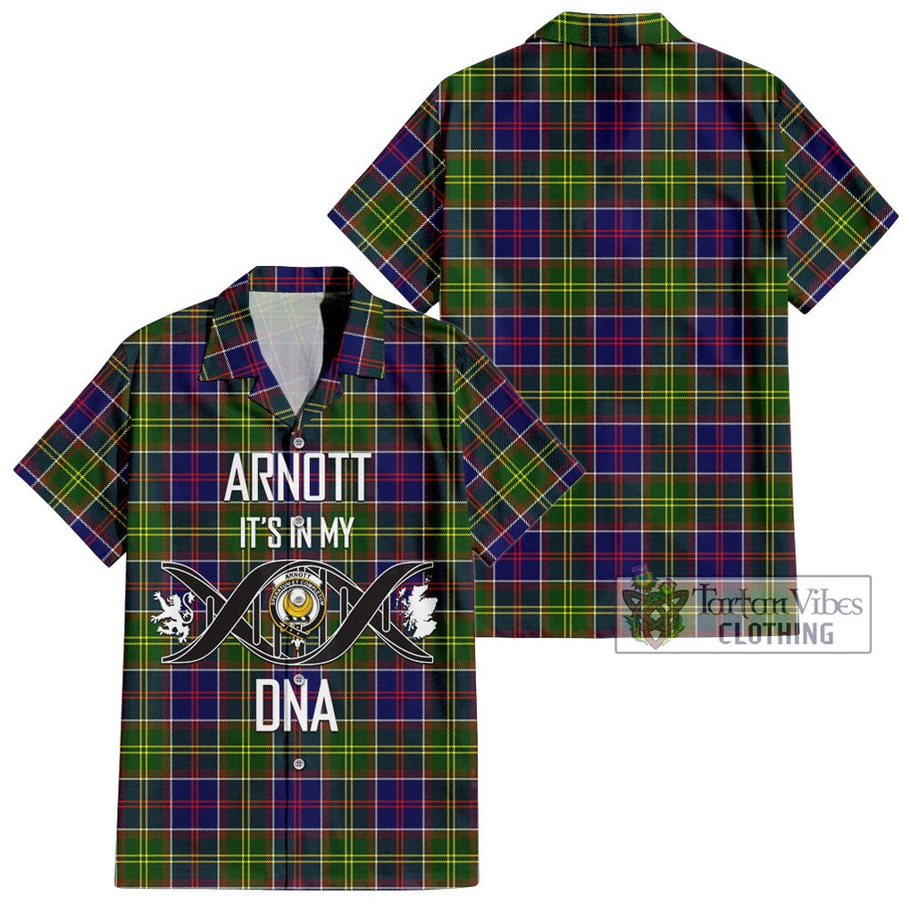 Arnott Tartan Hawaiian Shirt with Family Crest DNA In Me Style Kid - Tartan Vibes Clothing