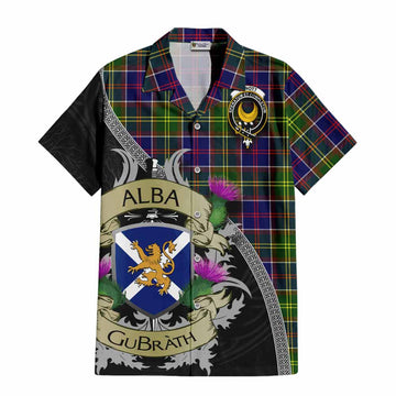 Arnott Tartan Family Crest Hawaiian Shirt Lion Rampant Royal Thistle Shield Celtic Inspired Kid - Tartan Vibes Clothing