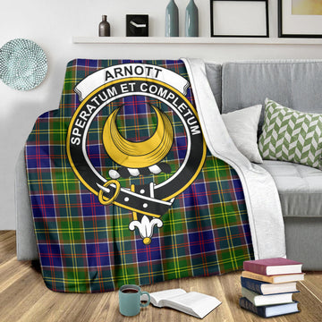 Arnott Tartan Blanket with Family Crest X-Large 59 x 79 inches 150 x 200 cm - Tartan Vibes Clothing