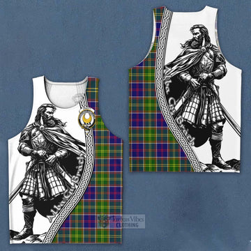 Arnott Tartan Clan Crest Men's Tank Top with Highlander Warrior Celtic Style Men - Tartan Vibes Clothing