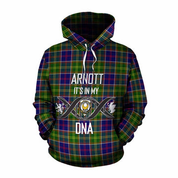 Arnott Tartan Cotton Hoodie with Family Crest DNA In Me Style Pullover Hoodie XS - Tartan Vibes Clothing