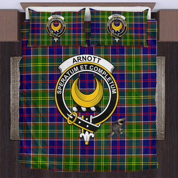 Arnott Tartan Bedding Set with Family Crest US Bedding Set - Tartan Vibes Clothing