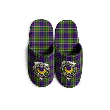 Arnott Tartan Home Slippers with Family Crest