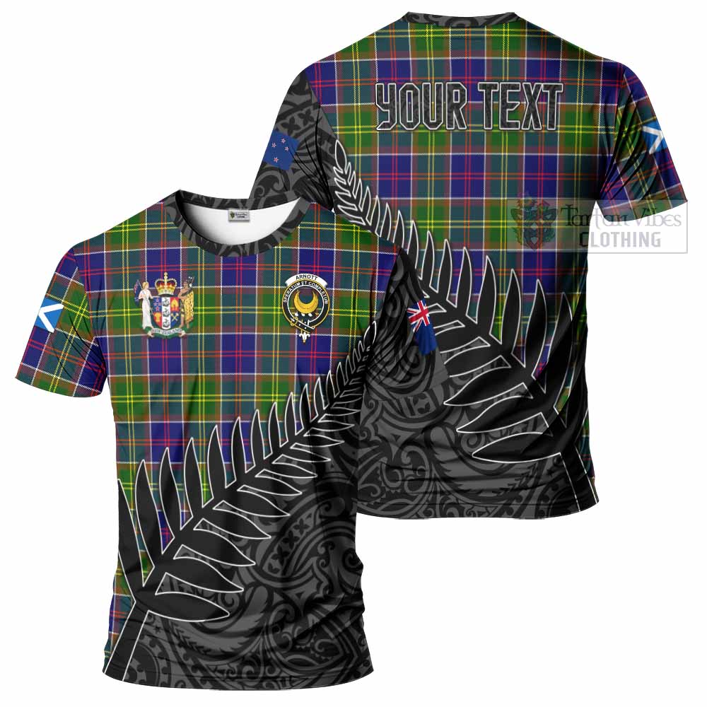 Tartan Vibes Clothing Arnott Crest Tartan T-Shirt with New Zealand Silver Fern Half Style
