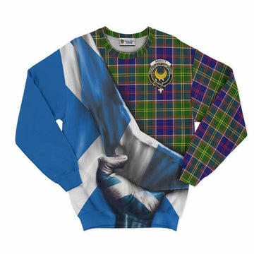 Arnott Tartan Sweatshirt with Family Crest Scotland Patriotic Style Unisex - Tartan Vibes Clothing