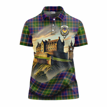 Arnott Tartan Family Crest Women's Polo Shirt with Scottish Ancient Castle Style Women - Tartan Vibes Clothing