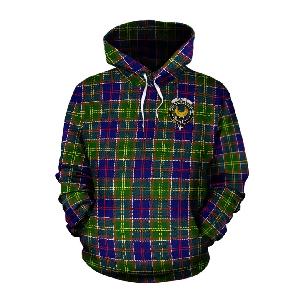 Arnott Tartan Cotton Hoodie with Family Crest Celtic Skull Style Pullover Hoodie XS - Tartan Vibes Clothing