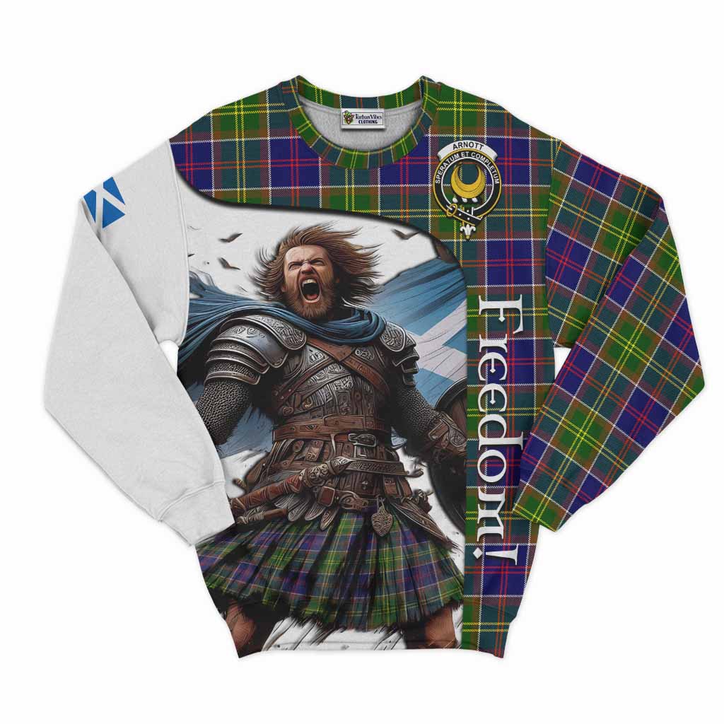 Arnott Crest Tartan Sweatshirt Inspired by the Freedom of Scottish Warrior Unisex - Tartan Vibes Clothing
