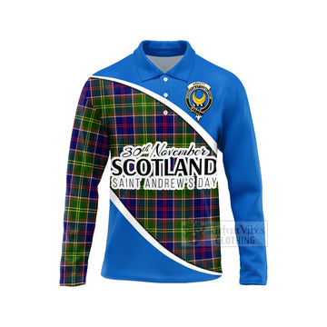 Arnott Family Crest Tartan Long Sleeve Polo Shirt Celebrate Saint Andrew's Day in Style Unisex - Tartan Vibes Clothing