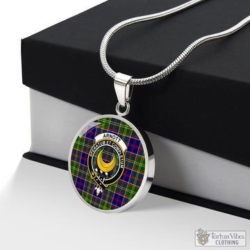 Arnott Tartan Circle Necklace with Family Crest Luxury Necklace (Silver) No - Tartan Vibes Clothing