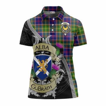 Arnott Tartan Family Crest Women's Polo Shirt Lion Rampant Royal Thistle Shield Celtic Inspired Women - Tartan Vibes Clothing