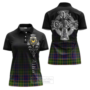 Arnott Tartan Women's Polo Shirt Featuring Alba Gu Brath Family Crest Celtic Inspired Women - Tartan Vibes Clothing