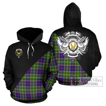 Arnott Tartan Hoodie with Family Crest and Military Logo Style Zip Hoodie - Tartan Vibes Clothing