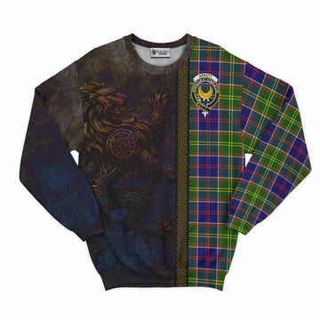 Arnott Tartan Family Crest Sweatshirt Alba Gu Brath Be Brave Lion Ancient Style Unisex - Tartan Vibes Clothing