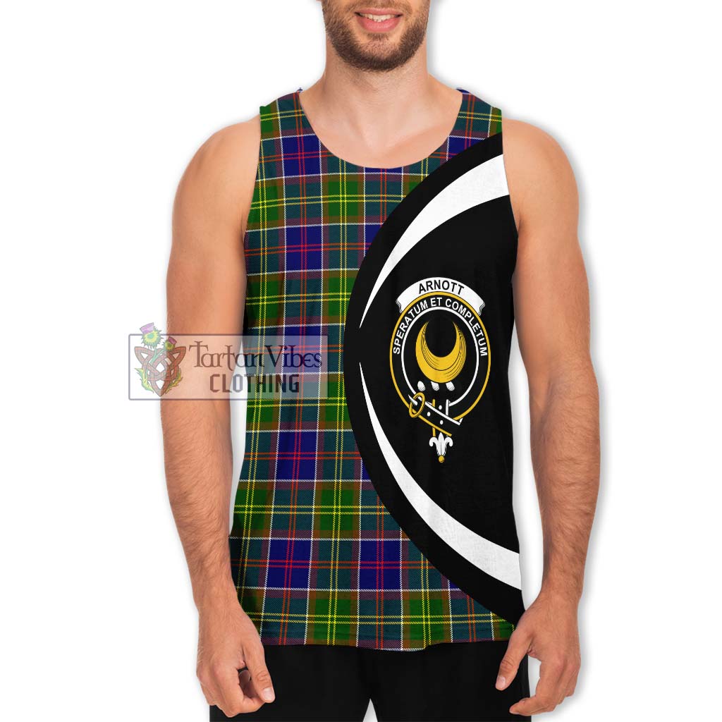 Arnott Tartan Men's Tank Top with Family Crest Circle Style Men - Tartan Vibes Clothing