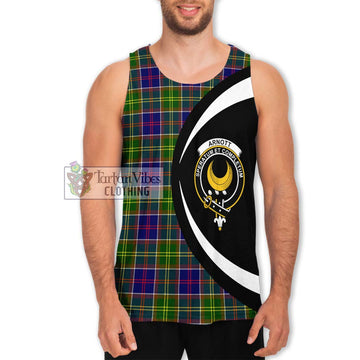 Arnott Tartan Men's Tank Top with Family Crest Circle Style Men - Tartan Vibes Clothing