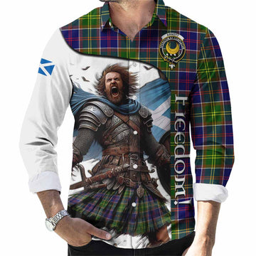 Arnott Crest Tartan Long Sleeve Button Shirt Inspired by the Freedom of Scottish Warrior Men's Shirt S - Tartan Vibes Clothing