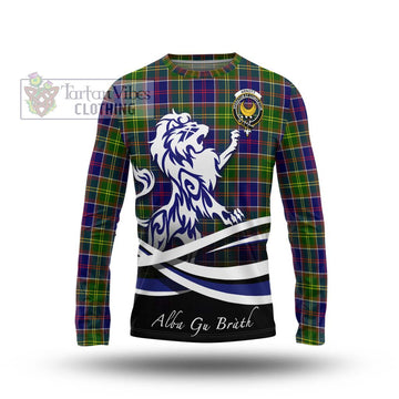 Arnott Tartan Long Sleeve T-Shirt with Alba Gu Brath Regal Lion Emblem Unisex - Tartan Vibes Clothing