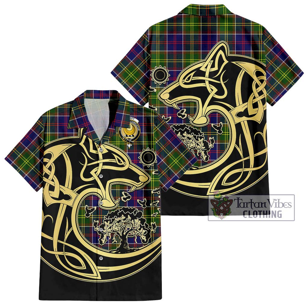 Arnott Tartan Hawaiian Shirt with Family Crest Celtic Wolf Style Kid - Tartan Vibes Clothing