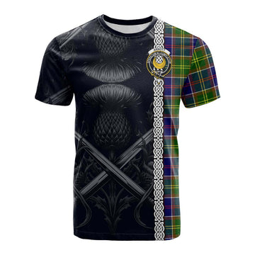 Arnott Tartan Cotton T-shirt with Family Crest Cross Sword Thistle Celtic Vibes