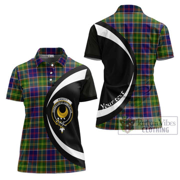 Arnott Tartan Women's Polo Shirt with Family Crest Circle Style Women - Tartan Vibes Clothing