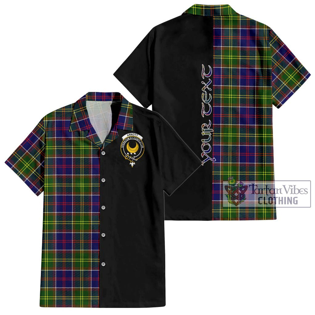 Arnott Tartan Hawaiian Shirt with Family Crest and Half Of Me Style Kid - Tartan Vibes Clothing