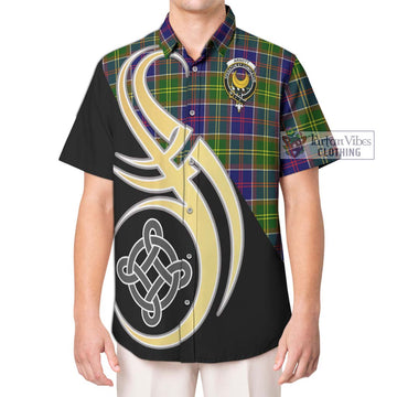 Arnott Tartan Hawaiian Shirt with Family Crest and Celtic Symbol Style Kid - Tartan Vibes Clothing