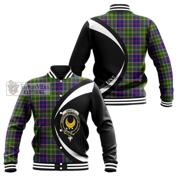 Arnott Tartan Baseball Jacket with Family Crest Circle Style Unisex - Tartan Vibes Clothing