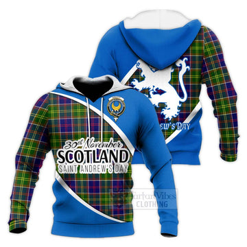 Arnott Family Crest Tartan Knitted Hoodie Celebrate Saint Andrew's Day in Style Unisex Knitted Pullover Hoodie - Tartan Vibes Clothing
