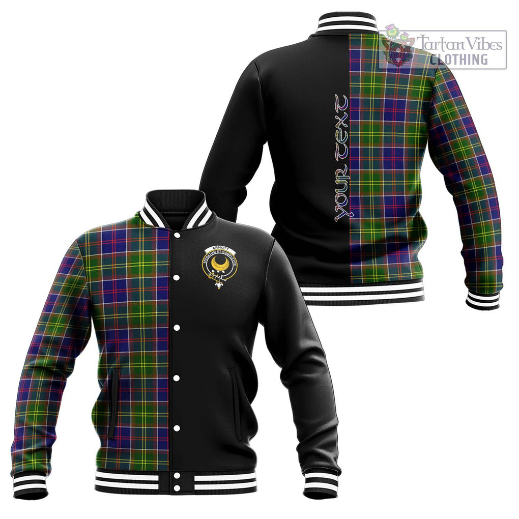 Arnott Tartan Baseball Jacket with Family Crest and Half Of Me Style Unisex - Tartan Vibes Clothing
