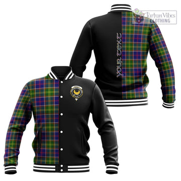 Arnott Tartan Baseball Jacket with Family Crest and Half Of Me Style Unisex - Tartan Vibes Clothing